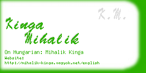 kinga mihalik business card